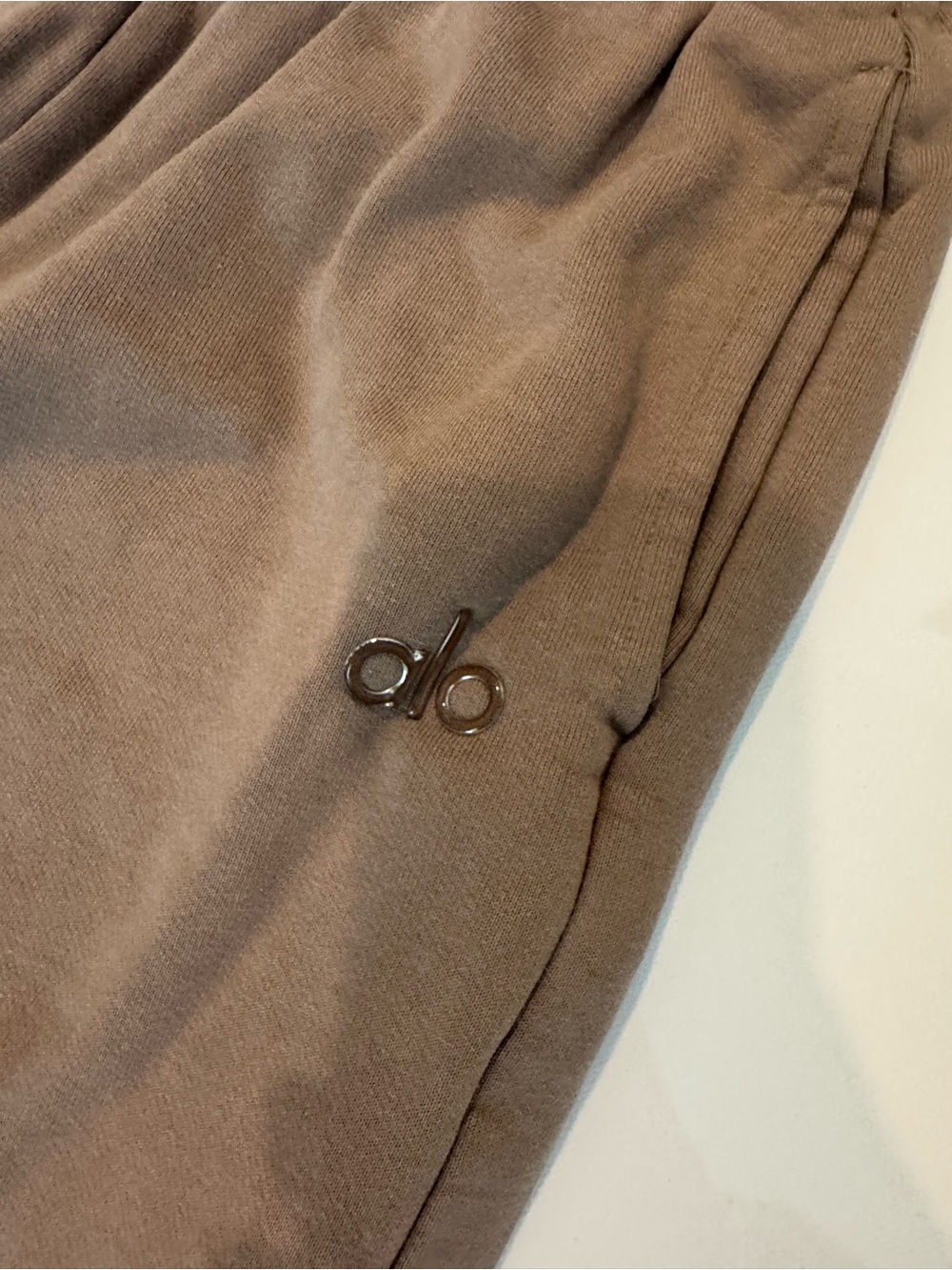 Relaxed Fit Men's Sweatpants in Taupe - Picture 4 of 5